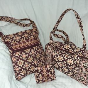 Vera Bradley purse and duffel bag set
